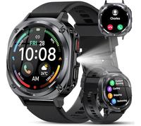 Reloj Inteligente Hombre Militar, 1.45" HD Smartwatch Hombre con Llamadas BT 5.4, 114+ Modos Deportivos, Monitor de Sueño/Podómetro/Pulsómetro, IP68 Impermeable Pulsera Actividad para Android iOS