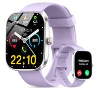 Reloj Inteligente Hombre Mujer, 1.91" Smartwatch con Llamadas Bluetooth y Whatsapp Notificación, Pulsómetro, IP68 Pulsera Actividad con 100+ Modos Deportivos, Monitor de Sueño para Android iOS,Morado