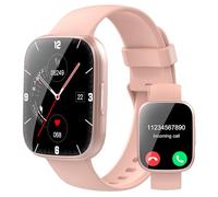 Reloj Inteligente Hombre Mujer, 2025 Smartwatch 1.95" Llamada Bluetooth, 112 Modos Deportivos, Pulsera Actividad con Monitor de Ritmo Sueño y Cardíaco, IP68 Smart Watch para Android iOS, Rosa