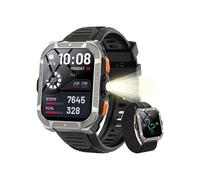 Reloj Inteligente Hombre Mujer Blackview W80 Pro Smartwatch Bluetooth 900mAh, 1.91" 100 modos de deporte con lámpara LED, GPS - Negro