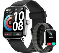 Reloj Inteligente Hombre Mujer con Llamadas, 1.85" Smartwatch Mujer Whatsapp Notificaciones,110+ Modos Deportivos Smart Watch con SpO2/Pulsómetro/Monitor de Sueño,Relojes IP68 para iPhone Android