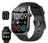 Reloj Inteligente Hombre Mujer con Llamadas Bluetooth, 2026 Smartwatch 1.96" con SpO2/Pulsómetro/Monitor de Sueño/Podómetro,110+ Modos Deport, IP68 Impermeable Pulsera Actividad para Android iOS,Negro