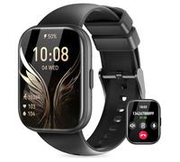 Reloj Inteligente Hombre Mujer con SIRI/ET/HRV 1.75" TFT Smartwatch con Llamadas Bluetooth IP68 Presión Arterial Pulsometro SpO2 Monitor de Sueño Ciclo Menstrual Fitness Tracker Android iOS (Negro)