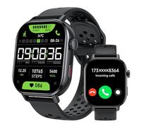 Reloj Inteligente Hombre Mujer, GPS Smartwatch Militares 2.06" AMOLED Llamadas Bluetooth 178+ Modos Deportivos, Monitor de Sueño/Podómetro/Pulsómetro, Resistencia al Agua 5ATM, para Android iOS Negro