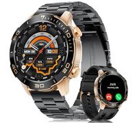 Reloj Inteligente Hombre Negocios Deportes con Llamadas, Smartwatch Hombre con 1,43'' Amoled/IP68 Impermeable/170+ Modos Deportivos/Pulsómetro/Sueño/Pulsera Actividad con iOS y Android, Ámbar Negro