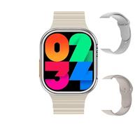 Reloj inteligente HW9 Ultra2 ChatGPT de 49 mm 2.01 pulgadas NFC con 3 correas nuevos gestos BT Call Music Sport Smart Watch para hombres y mujeres (gris)