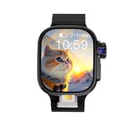 Reloj inteligente JC02pro S9 Ultra 2.2 4G, sistema Android, GPS, WiFi, brújula, caja de aleación de titanio, reloj inteligente para hombre, pantalla AMOLED de 32 GB (negro, 2+16 GB)
