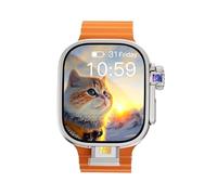 Reloj inteligente JC02pro S9 Ultra 2.2 4G, sistema Android, GPS, WiFi, brújula, caja de aleación de titanio, reloj inteligente para hombre, pantalla AMOLED de 32 GB (naranja plateado, 2+32 GB)