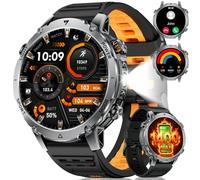 Reloj inteligente militar de 1400 mAh para hombre, 1,7 pulgadas HD, con función de teléfono, más de 100 modos deportivos, rastreador de fitness, resistente al agua 5ATM, reloj deportivo, monitor de