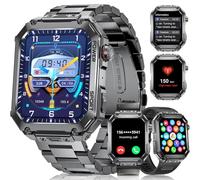 Reloj Inteligente Militar para Hombres ,3 correas 1.91'' Reloj Deportivo con 100+ Modos Deportivos, Monitoreo de Frecuencia Cardíaca 24/7/SpO2/del Sueño, IP68 Impermeable para Android e iOS