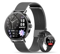 Reloj Inteligente Mujer, 1.26" Smartwatch Mujer con Llamadas Bluetooth, Smart Watch con 2 Correas, Notificación, Pulsómetro, Diseño Fino, Compatible con Android iOS, Pulsera Actividad Impermeable IP68