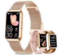 Reloj Inteligente Mujer, 1.47” HD Smartwatch con Marco de Aleación de Aluminio, Oxímetro Sueño Pulsometro, 100+ Modos Deportivos, Pulsómetro, IP68 Impermeable Smart Watches para iOS Android, 3 Correa