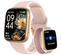 Reloj Inteligente Mujer 1.85" AMOLED Smartwatch Mujer con Llamadas y Asistente de Voz, 3ATM Whatsapp Notificaciones, SpO2/Pulsómetro/Monitor de Sueño, 110 Modos Deportes para iPhone Samsung Android