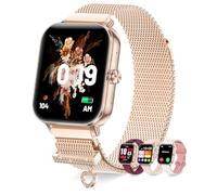 Reloj Inteligente Mujer 4 Correas 20 Dias Uso 1.85" Smartwatch Mujer con Llamadas Whatsapp Notificación Pulsera Actividad con Podómetro SpO2 Pulsómetro Sueño 100+ Deportes Smart Watch para iOS Android