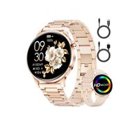 Reloj inteligente mujer - CACTOSE - Ultrafino 7,9 mm - 1,32" AMOLED - Llamadas Bluetooth - Pulseras de acero+silicona