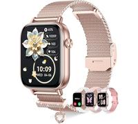 Reloj Inteligente Mujer con 4 Correas 1.83" Smartwatch Mujer con Llamadas Bluetooth AI Control Voz Pulsera Actividad Pulsómetro Oxímetro Sueño Podómetro 110+ Deportivos Smart Watch para Android/iPhone