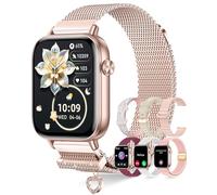 Reloj Inteligente Mujer con 7 Correas Llamadas Bluetooth 1.83" Smartwatch Mujer con AI Control Voz Pulsera Actividad Pulsómetro Sueño Oxímetro Podómetro 110+ Deportivos Smart Watch para Android iOS