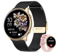 Reloj Inteligente Mujer con Bluetooth Llamada , 1.39" Smartwatch Mujer con 2 Correas, Función Femenina, 24H Pulsometro, SpO2, 120+ Modos Deportivos, Monitor de Sueño, Calorías Android iOS (Negro Or)