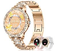 Reloj Inteligente Mujer con Llamada Diamond,1.32"Smartwatch Mujer con Multideporte,Seguimiento Menstrual Pulsómetro SpO2 Monitor Sueño 19 Modos Deportes Reproductor de Música para Android iOS