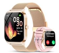 Reloj Inteligente Mujer con Llamadas y Voz de Al, Whatsapp Notificaciones,1.85" Smartwatch Mujer con SpO2/Pulsómetro/Monitor de Sueño,120+ Modos Deportes, IP68 Regalo para iPhone Android, Dual Straps