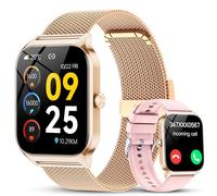 Reloj Inteligente Mujer con Llamadas y Voz de Al, Whatsapp Notificaciones,1.85" Smartwatch Mujer con SpO2/Pulsómetro/Monitor de Sueño,120+ Modos Deportes, Smart Watch para Android/iOS（Oro rosa）