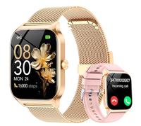 Reloj Inteligente Mujer con Llamadas y Voz de Al, Whatsapp Notificaciones,1.85" Smartwatch Mujer con SpO2/Pulsómetro/Monitor de Sueño,120+ Modos Deportes, IP68 Regalo para iPhone Android, Dual Straps