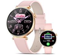 Reloj Inteligente Mujer con +VFC/IMC/Ácido Úrico/Lípidos, 1.32" AMOLED Smartwatch con ChatGPT/Esferas AI, 24/7 ρresιón Arterιαl, SpO2, Monitor Sueño, 100+ Modos Deportes para Android iOS, Rosa