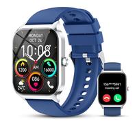Reloj Inteligente Mujer Hombre,1.85" HD Smartwatch con Llamadas y Voz de Al,WhatsApp Notificaciones, Smart Watch con Podómetro/Pulsómetro/Monitor de Sueño,120+ Modos Deportivos,IP68 Impermeable Azul