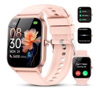 Reloj Inteligente Mujer Hombre,1.85" HD Smartwatch con Llamadas y Voz de Al,WhatsApp Notificaciones, Smart Watch con Podómetro/Pulsómetro/Monitor de Sueño,115+ Modos Deportes, IP68 Impermeable Rosa