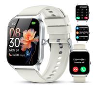 Reloj Inteligente Mujer Hombre,1.85" HD Smartwatch con Llamadas y Voz de Al,WhatsApp Notificaciones, Smart Watch con Podómetro/Pulsómetro/Monitor de Sueño,115+ Modos Deportes, IP68 Impermeable Beige