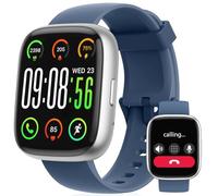 Reloj Inteligente Mujer Hombre con Alexa Integrado, Pantalla HD de 1,83" y Llamadas Bluetooth IP68 Smartwatch con SpO2 Sueño 100+ Modos Deportivos, Regalo Pulsera Actividad para Android iOS, Azul