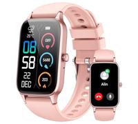 Reloj Inteligente Mujer Hombre con Llamadas Bluetooth, 110+ Deportivos Modos Smartwatch, 1.57" Monitor de Sueño/Podómetro/SpO2/Pulsómetro Pulsera Actividad, Impermeable IP68 para Android iOS, Rosa