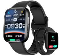 Reloj Inteligente Mujer Hombre con Llamadas Bluetooth y Control Remoto del Móvil,1,85", 110+ Deportivos, Pulsómetro y SpO2, Podómetro, Autonomía 10 Días, Resistente al Agua 3 ATM, iOS y Android