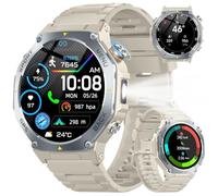 Reloj Inteligente Mujer Militar con GPS y Linterna LED, 5ATM Smartwatch con Brújula llamadas Bluetooth Pulsómetro Oxímetro Sueño, 1.43"AMOLED Reloj Deportivo con 160+Modos Deportivos para IOS Android