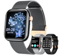Reloj Inteligente Mujer Smartwatch con Llamada: 1.83'' Digital Smart Watch con Bluetooth Impermeable IP67 Pulsómetro/Monitor de Sueño 123 Deportivos Pulsera Actividad 3 Correa para iPhone iOS Android