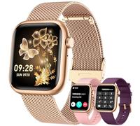 Reloj Inteligente Mujer Smartwatch con Llamada: 1.83'' Digital Smart Watch con Bluetooth Impermeable IP67 Pulsómetro/Monitor de Sueño 123 Deportivos Pulsera Actividad 3 Correa para iPhone iOS Android