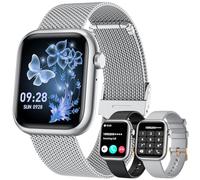 Reloj Inteligente Mujer Smartwatch con Llamada: 1.83'' Digital Smart Watch con Bluetooth Impermeable IP67 Pulsómetro/Monitor de Sueño 123 Deportivos Pulsera Actividad 3 Correa para iPhone iOS Android