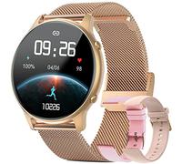 Reloj Inteligente Mujer, Smartwatch Hombre IP68 con Pulsómetro, 24 Modos Deportes, SpO2, Menstrual Registro, Monitor de Sueño y Caloría, 1.28 Inch Táctil Completa Smartwatch para Android iOS (Oro)