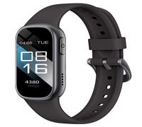 Reloj inteligente multifunción con llamadas Bluetooth, pantalla TFT 1.47in cuadrada, IP68, batería 150mAh, compatible con Da Fit Black