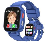 Reloj Inteligente Niño 4G Llamadas, Smartwatch Niños con GPS Telefono Videollamada SOS Chat de Voz Modo Clase Cámara Cronómetro Podómetro Calculadora, Reloj Infantil Niño Niña de 4 a 12 Años, Azul