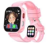 Reloj Inteligente Niño 4G Llamadas, Smartwatch Niños con GPS Telefono Videollamada SOS Chat de Voz Modo Clase Cámara Cronómetro Podómetro Calculadora, Reloj Infantil Niño Niña de 4 a 12 Años, Rosa