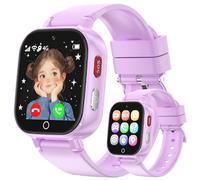 Reloj Inteligente Niño 4G Llamadas, Smartwatch Niños con GPS Telefono Videollamada SOS Chat de Voz Modo Clase Cámara Cronómetro Podómetro Calculadora, Reloj Infantil Niño Niña de 4 a 12 Años, Violeta