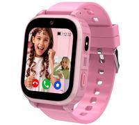 Reloj Inteligente Niño 4G, Reloj GPS Niños Localizador y Llamadas, Smartwatch Niños con Tarjeta SIM Videollamada SOS Chat SMS Juego Cámara Despertador IP68 Modo Clase, Regalo Niña Niño