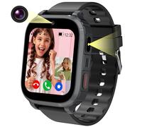 Reloj Inteligente Niño 4G, Reloj GPS Niños Localizador y Llamadas, Smartwatch Niños con Tarjeta SIM Videollamada SOS Chat SMS Juego Cámara Despertador IP68 Modo Clase, Regalo Niña Niño
