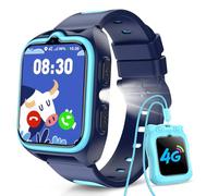 Reloj Inteligente Niño 4G, Smartwatch Niños con GPS, Videollamadas, Ilamadas, Chat de Voz, Modo Escuela, SOS, 1.75" Smartwatch con Linterna, Funda de Silicona Suave, Cámara, Batería Grande de 800 mAh