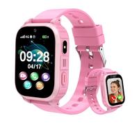 Reloj Inteligente Niño 4G, Smartwatch Niños con GPS y Llamadas, Modo Escuela, Alarma, SOS, Calendario, IP68 Impermeable, Despertador, Videollamadas, Cámara, Linterna, Juego, IP68 Reloj GPS Niños Niñas