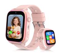 Reloj Inteligente Niño 4G, Smartwatch Niños GPS y Llamadas, Vídeo/Voz Chat, Despertador, SOS, Juegos, Modo Clase, Calendario, Calculadora, Dormir, IP68 Reloj Niñas GPS 4-15 Regalo Cumpleaños Navidad