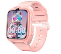 Reloj Inteligente Niño con GPS y Linterna LED,4G Smartwatch Niños con Teléfono, Videollamadas,SOS, Mensajes, Modo Escuela, Despertador, Cámara Podómetro IP68 Reloj Inteligente Niñas y Niños Rosa