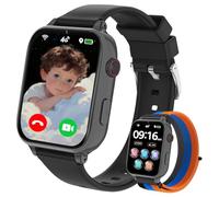 Reloj Inteligente Niño con GPS y Llamadas, 4G Smartwatch Niños Niña con Telefono, SOS, Chat de Voz, Videollamada, Modo Clase, Cámara, Podómetro, Reloj Infantil Niño Niña de 4 a 10 11 12 Años, Negro