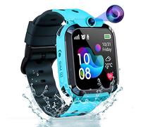 Reloj Inteligente Niño GPS, Reloj GPS Niños Localizador y Llamadas Smartwatch Niños Teléfono IP68 Impermeable SOS Móvil Pantalla Táctil Juego Voz Chat Despertador Clase Modo Estudiante Regalo